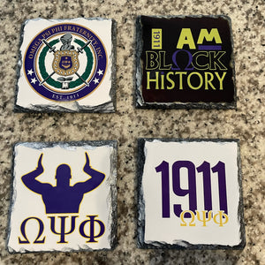 Fraternity & Sorority Coaster Sets (Square & Circle with Glossy finish)