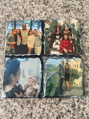 Custom Photo Coaster Sets (Square &amp; Circle with Glossy finish)